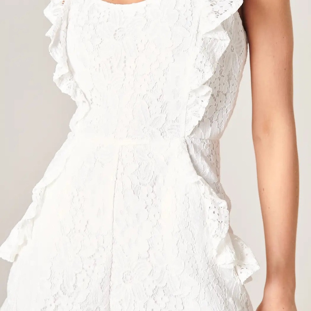 LOVE LETTERS RUFFLE LACE ROMPER - Picture 3 of 5